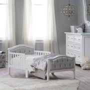 Orbelle French White Padded Gray Toddler Bed