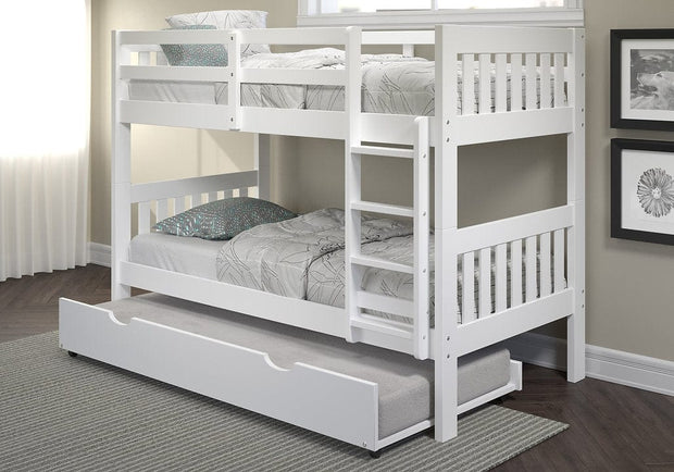 Chelsea Home Furniture Twin Over Twin Mission Bunk Bed with Trundle Unit