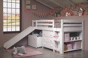 Chelsea Home Furniture Complete Mini Loft with Slide and Casegoods
