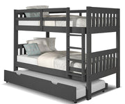 Chelsea Home Furniture Twin Over Twin Mission Bunk Bed with Trundle Unit