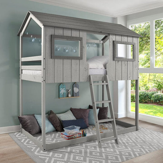 Chelsea Home Furniture Isabella Twin-Twin Cottage House Bunk Bed