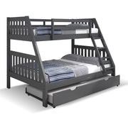 Chelsea Home Furniture Twin Over Full Mission Bunk Bed with Trundle