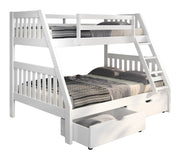 Chelsea Home Furniture Twin Over Full Mission Bunk Bed with Under Bed Drawers